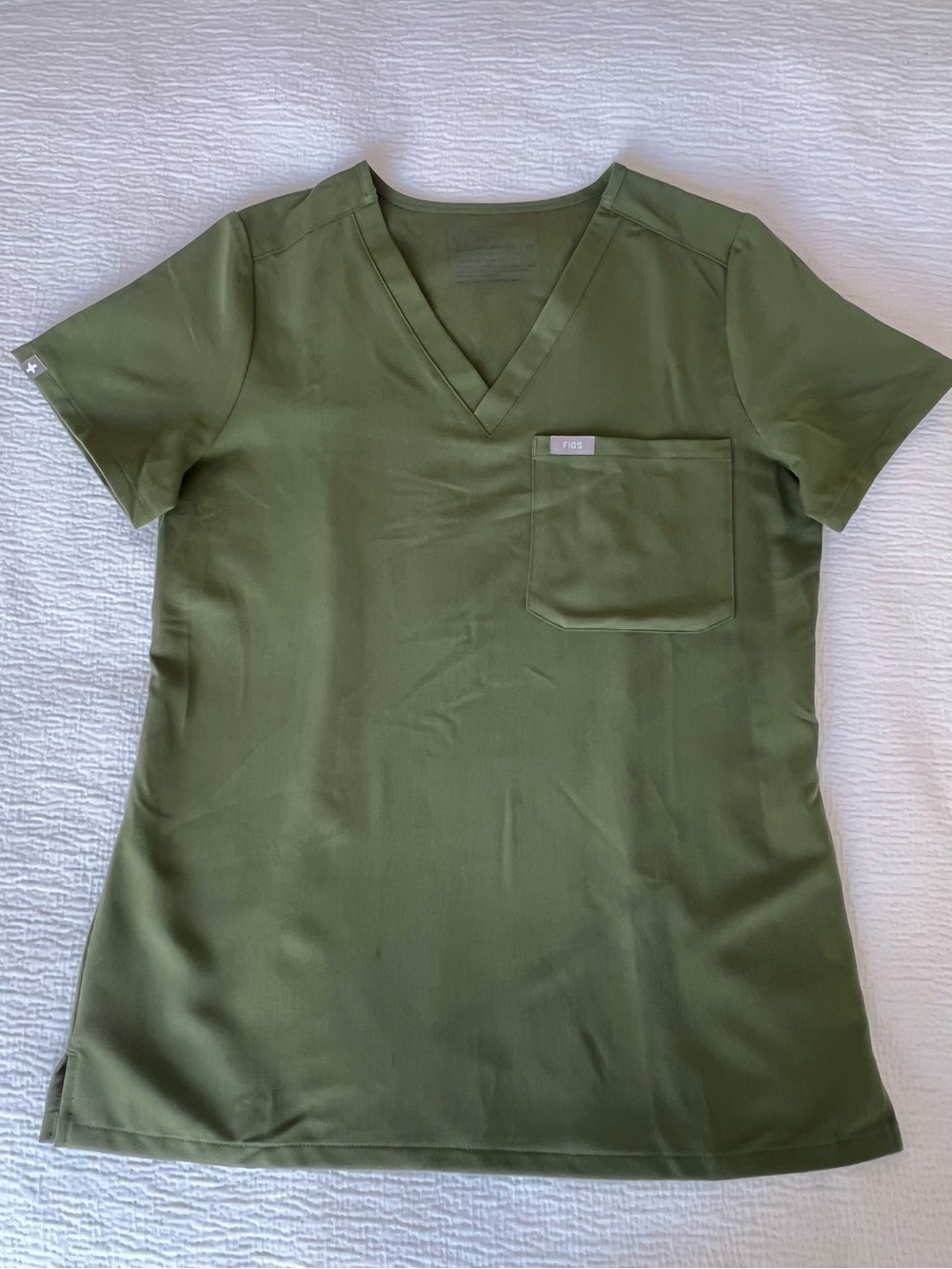 FIGS Dark Olive Catarina One-Pocket Scrub Top XS + Zamora Jogger Pants S Set - Picture 10 of 15
